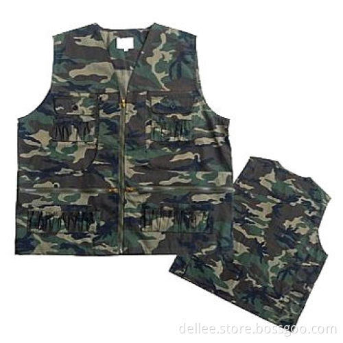 Fishing Vests, Made of 65% Polyester and 35% Cotton, Suitable for Adult, Camouflage and Comfortable